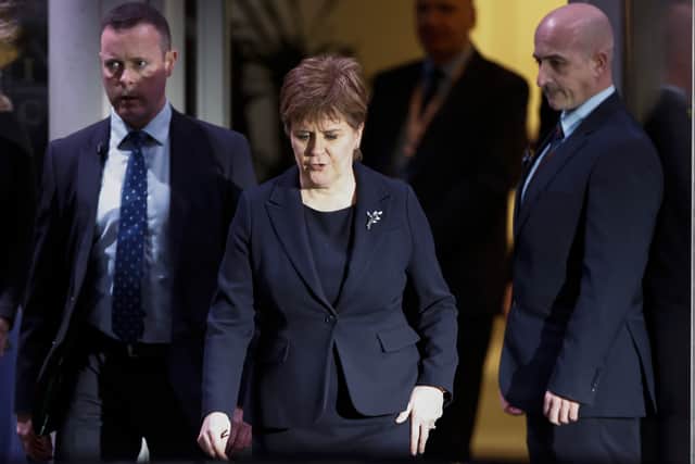 Former first minister Nicola Sturgeon departs the UK Covid inquiry at the Edinburgh International Conference Centre in January last year. Picture: Jeff J Mitchell/Getty Images