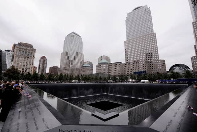 Mr Sword's name is among those remembered at the 9/11 memorial in New York. Picture: Justin Lane-Pool/Getty Images