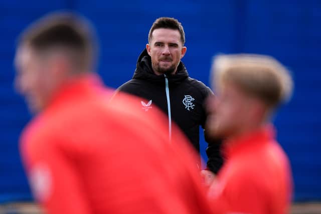 Rangers interim manager Barry Ferguson during a training session ahead of the Europa League last 16 second leg tie against Fenerbahce.