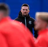 Rangers interim manager Barry Ferguson during a training session ahead of the Europa League last 16 second leg tie against Fenerbahce.