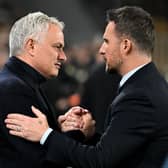 Fenerbahce boss Jose Mourinho greets interim Rangers manager Barry Ferguson during the Europa League last 16 clash in March. Cr: Getty Images.