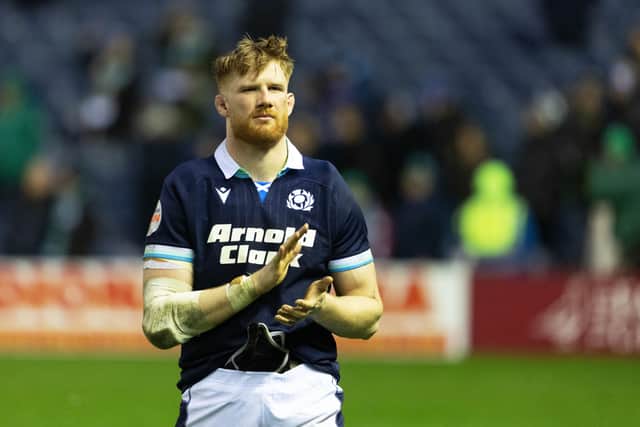 Gregor Brown will make his first Scotland Six Nations start at lock against France.
