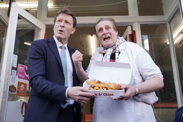The visit to a Glasgow chip shop by Reform UK deputy leader Richard Tice last week proved to be somewhat chaotic (Picture: Jane Barlow)