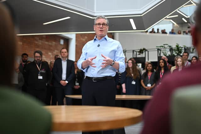 Keir Starmer delivers a speech on his plans to reform the civil service and the NHS during a visit to Hull (Picture: Oli Scarff-WPA pool)