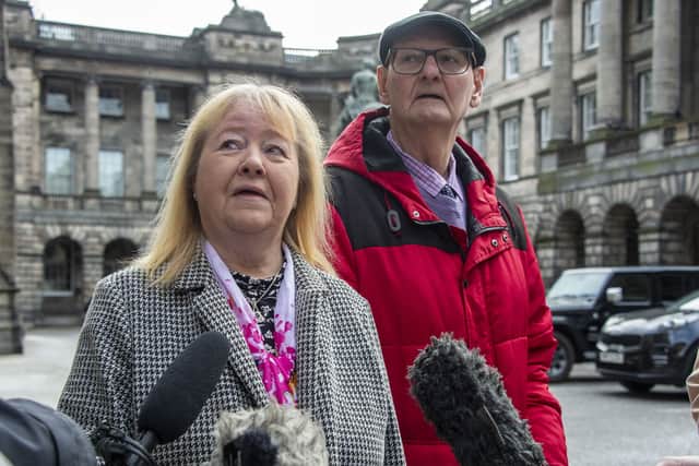Pensioners Florence and Peter Fanning from Coatbridge challenge the decision to scrap the winter fuel payments for pensioners
