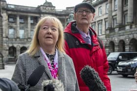 Pensioners Florence and Peter Fanning from Coatbridge challenge the decision to scrap the winter fuel payments for pensioners