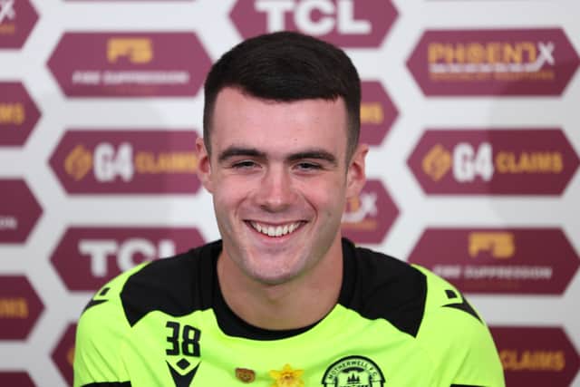 Lennon Miller during a Motherwell press conference at Fir Park, on March 13, 2025. (Photo by Ross MacDonald / SNS Group)