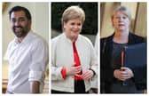 Former first minister Humza Yousaf, former first minister Nicola Sturgeon and Finance Secretary Shona Robison.