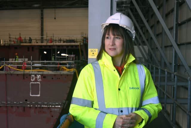 Rachel Reeves at Babcock in Rosyth today