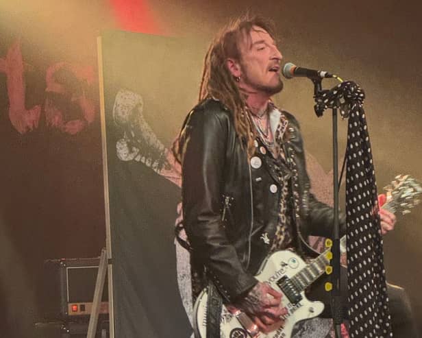 Wildhearts lead singer Ginger onstage at the Glasgow Garage.
