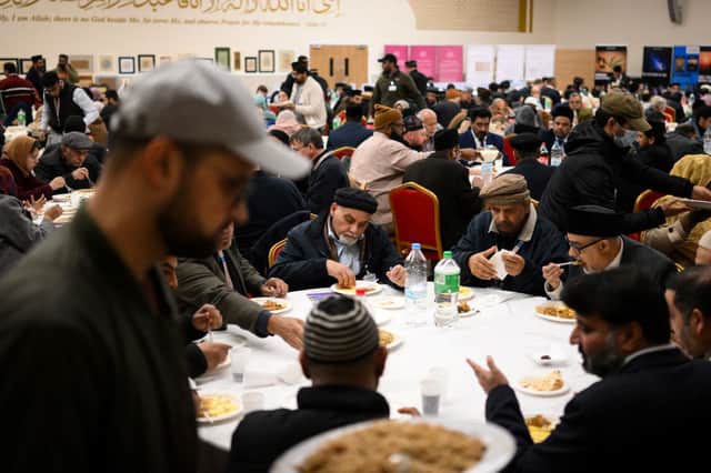 Ramadan is a time of togetherness with people gathering to share communal iftar meals (Picture: Daniel Leal)