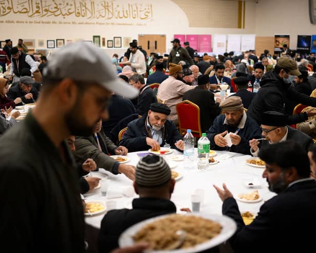 Ramadan is a time of togetherness with people gathering to share communal iftar meals (Picture: Daniel Leal)