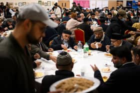 Ramadan is a time of togetherness with people gathering to share communal iftar meals (Picture: Daniel Leal)