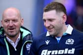 Scotland co-captain Finn Russell and head coach Gregor Townsend.
