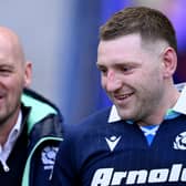 Scotland co-captain Finn Russell and head coach Gregor Townsend.