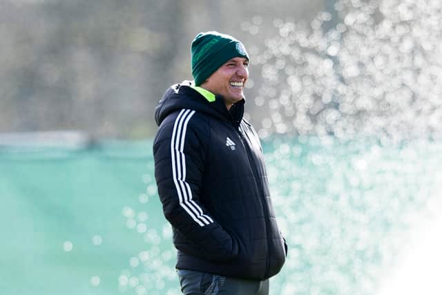 Celtic manager Brendan Rodgers during a training session at Lennoxtown on Friday. (Photo by Craig Foy / SNS Group)