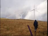 The Cruach Mhor windfarm on the Cowal Peninsula.