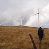 The Cruach Mhor windfarm on the Cowal Peninsula.