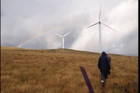 The Cruach Mhor windfarm on the Cowal Peninsula.