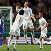 James McFadden celebrates after scoring against France at the Parc De Princes stadium in Paris in 2007 (Picture: Franck Fife)