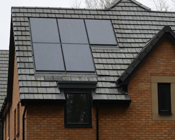 Solar panels on the roof of a property