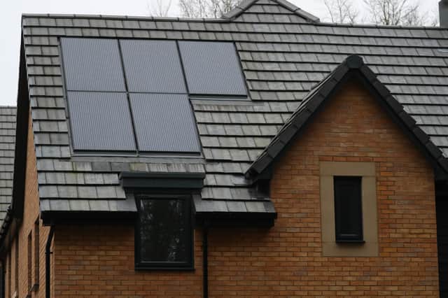 Solar panels on the roof of a property