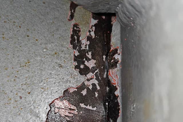 The weld seal crack in Glen Sannox was spotted near a rudder at the rear of the vessel