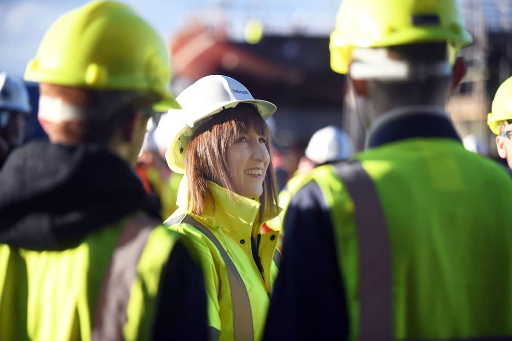 Chancellor of the Exchequer Rachel Reeves during a visit Babcock in Rosyth, to talk about growing the defence sector to kickstart economic growth and bolster national security