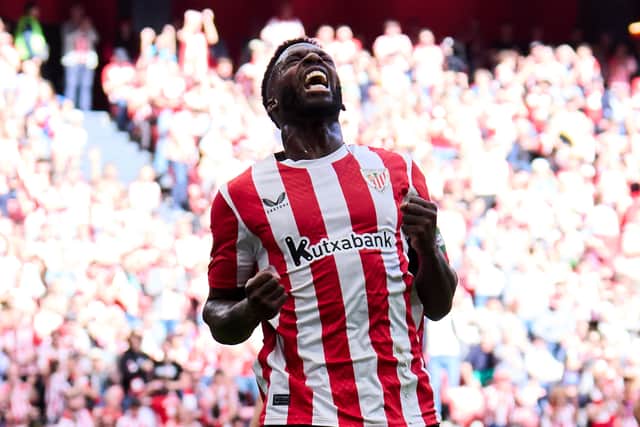 Inaki Williams of Athletic Bilbao is a danger to Rangers.