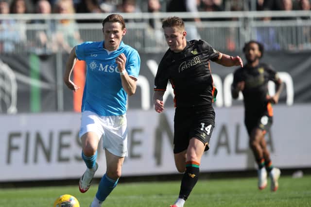 Scott McTominay of Napoli in action during the 0-0 draw with Venezia at Stadio Pier Luigi Penzo. (Photo by Timothy Rogers/Getty Images)