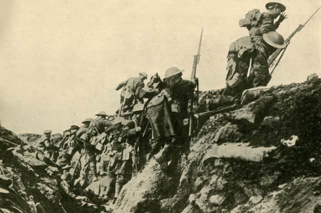 Canadian troops leave their trenches for an attack on the German positions during the First World War (Picture: The Print Collector/Heritage Images)