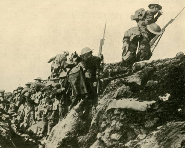 Canadian troops leave their trenches for an attack on the German positions during the First World War (Picture: The Print Collector/Heritage Images)