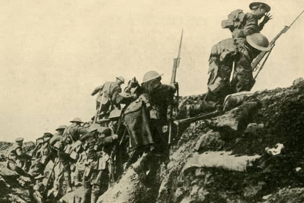 Canadian troops leave their trenches for an attack on the German positions during the First World War (Picture: The Print Collector/Heritage Images)