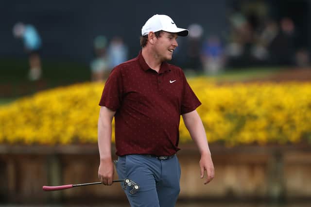 Bob MacIntyre smiles during the final round of The Players Championship on the Stadium Course at TPC Sawgrass in Ponte Vedra Beach, Florida
