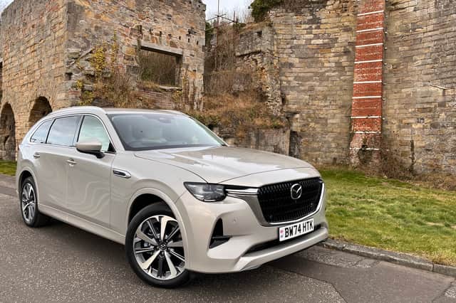 Mazda CX-80 PHEV, pictured in Limekilns, Fife