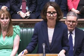 Screen grab of Work and Pensions Secretary Liz Kendall making a statement on welfare reform in the House of Commons, London