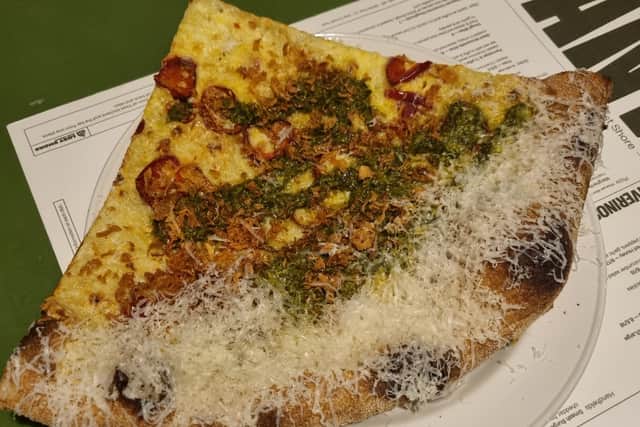 Civerino's slice of japaleno and chimichurri