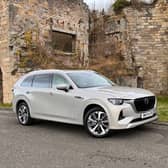 Steven Chisholm with the Mazda CX-80 in Limekilns, Fife