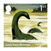 A new stamp to be issued later this month features the Loch Ness Monster (Picture:  Royal Mail)
