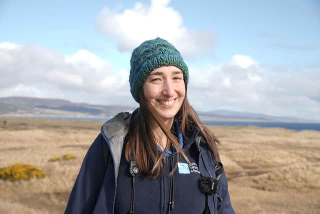Bea Ayling, conservation officer at RSPB Scotland who has spent time monitoring wildife at Coul Links