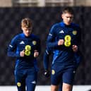 George Hirst during a Scotland training session on Wednesday ahead of the squad flying to Greece for the Nations League play-off first leg. (Photo by Craig Foy / SNS Group)