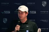 Bob Macintyre speaks to the media prior to the Porsche Singapore Classic at Laguna National Golf Resort Club 