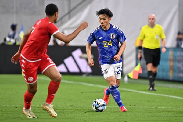 Celtic's Reo Hatate was named amongst the substitutes for Japan's win over Bahrain. Cr: Getty Images.