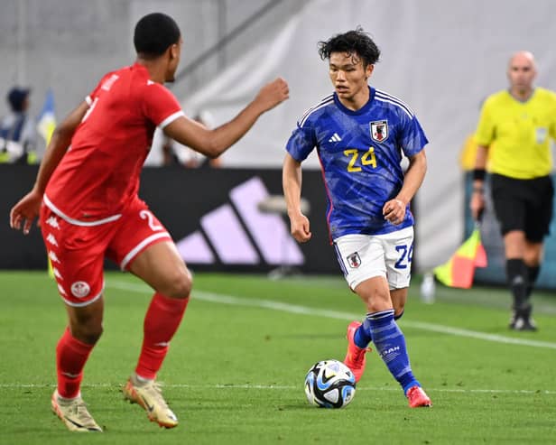 Celtic's Reo Hatate was named amongst the substitutes for Japan's win over Bahrain. Cr: Getty Images.