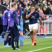 France's Peato Mauvaka is sent to the sin bin during the Guinness Men's Six Nations match against Scotland at Stade de France.