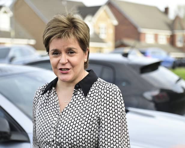 Former first minister Nicola Sturgeon speaks outside her home after being cleared by police in Operation Branchform