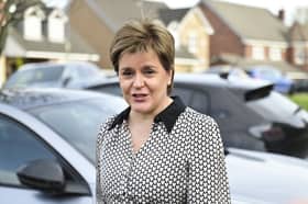 Former first minister Nicola Sturgeon speaks outside her home after being cleared by police in Operation Branchform