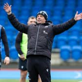 Franco Smith during a Glasgow Warriors training session at Scotstoun Stadium.