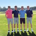 The four Paul Lawrie Academy players - Fraser Brown, Ollie Robertson, Boyd Gray and Oli Blackadder - pictured during their training camp at Gloria Golf in Belek