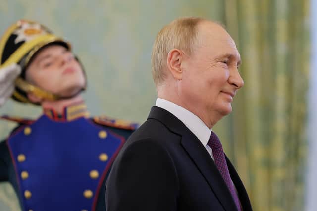 Russian President Vladimir Putin would like the EU to break up, but his war on Ukraine is pushing the UK back towards Brussels (Picture: Maxim Shemetov/pool)